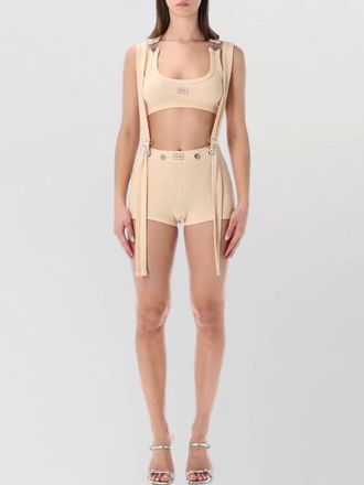 Jean Paul Gaultier cotton rib shorts gaultier style buckles