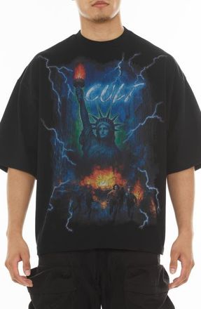 Cult of Individuality Big Apple Oversize Graphic T-Shirt in Black at Nordstrom, Size X-Large