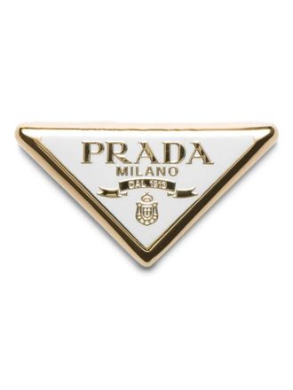 Prada logo-design scarf clip - Gold
