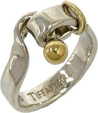 Tiffany & Co. Silver Yellow Gold (18K) Silver 925 Band Ring (Pre-Owned)