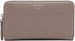 Emporio Armani My EA portemonnee met hertenprint en omsluitende rits - Dames - Portefeuilles - Beige - ONE Size - Leer - Accessoires