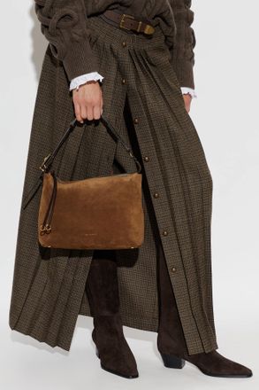 Etro Suede Hobo M Bag, Womens, Brown