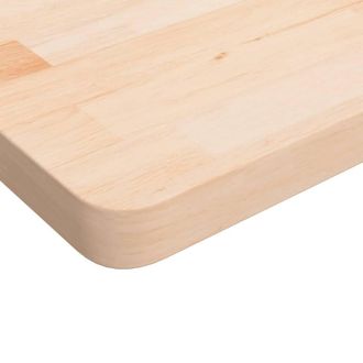Berkfield Home Square Table Top 70x70x4 cm Untreated Solid Wood Oak in Light Beige | Size: 70 x 70 x 4 cm
