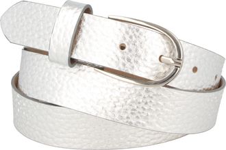 MGM Womens Metallicledergürtel Mia Belt, Silver, 85