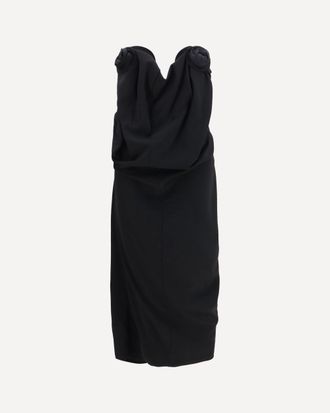 Magda Butrym Draped Dress with sculptural floral details Female 36