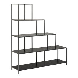 Furniture To Go Seaford Bookcase with 4 Shelves in Black