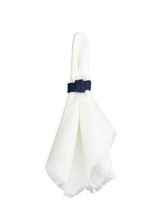 Anaya with Love Nautical Rope Napkin Rings- Set of 4 in Navy Blue at Nordstrom