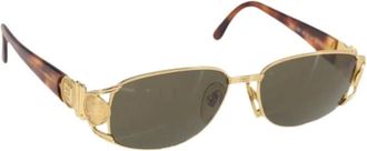 Fendi Pre-owned Accessories, female, Yellow, Size: ONE SIZE Pre-owned Metal Sunglasses