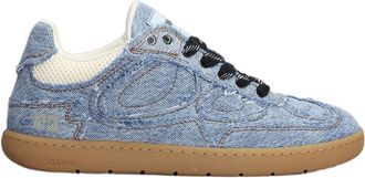 Ganni Womens Zapatos - Light Blue Textile - Size EU 38