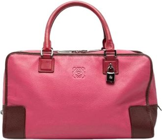 Loewe Pre-owned Handbags, female, Pink, Size: ONE SIZE Pre-owned Amazona 36