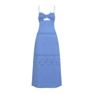 Ermanno Scervino Party Dresses, female, Blue, Size: 2XS Life Sleeveless Midi Dress