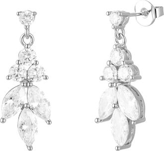 Untamed Petals Vania Crystal Earrings in Silver at Nordstrom