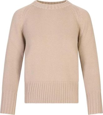 Fedeli Round-neck Truien - Dames - Ronde hals truien - Beige - S - Truien & Vesten