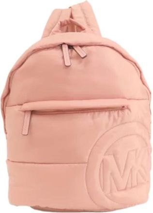 Michael Kors Pre-Owned Rae Medium Quilted Backpack for Women in Peach Fabric