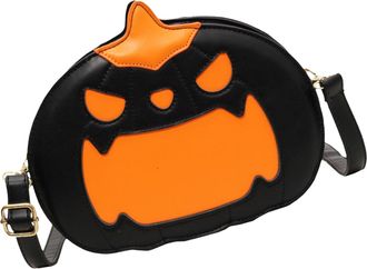 Generic Pumpkin Bag, Pumpkin Bag | Funny Pumpkin Shoulder Bag - Pumpkin Leather Shoulder Bag, Halloween Shoulder Bag for Women, Elegant Halloween, Black, Fare