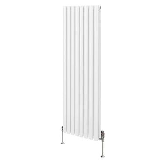 MonsterShop Oval Column Radiator & Valves - 1600mm x 480mm - White