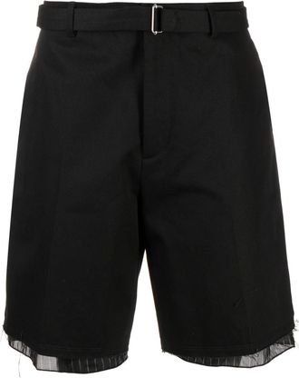 Lanvin contrast-trim cotton Bermuda shorts - men - Cotton/Cotton - 46 - Black
