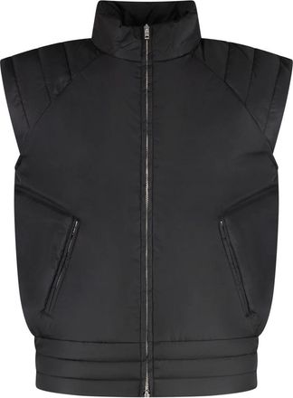 Random Identities Nylon Vest met Zijzakken met Rits - Heren - Bodywarmers - Zwart - S - Nylon - Jassen