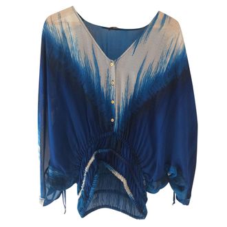 Roberto Cavalli Pure Silk Tie Dye Top Size M