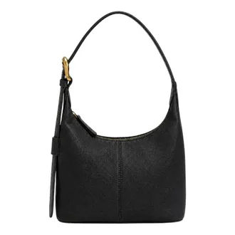 Twinset Hammered Leather Hobo Bag - female - Twinset - Shoulder Bags - Black - ONE SIZE - Bags