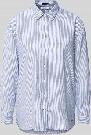 Pepe Jeans London Relaxed Fit Hemdbluse aus Leinen-Baumwoll-Mix Modell BERNANY in Hellblau, Gr&ouml;&szlig;e XL