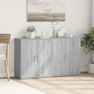 Berkfield Home Sideboards 2 pcs Grey Sonoma 60x31x70 cm Engineered Wood | Size: 60 x 31 x 70 cm