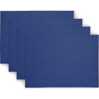Solino Home Linen Placemats - Fete, 14 x 19 in Indigo Blue at Nordstrom, Size Medium