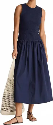 Apiece Apart Siempre Tank Maxi Dress In Midnight