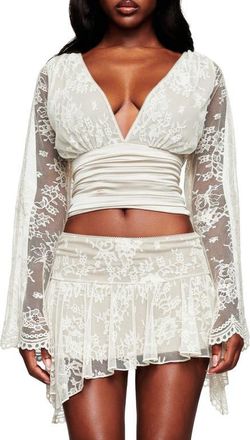 I.AM.GIA Stevie Lace Crop Top in White at Nordstrom, Size Xx-Small