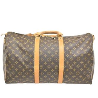 Louis Vuitton Vintage, unisex, Bruin, ONE Size, Leer, Pre-owned Leren Weekendtas