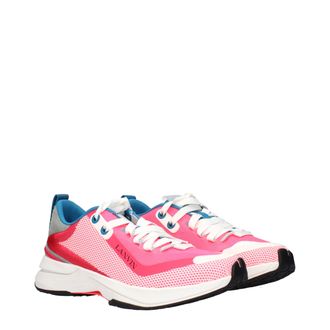 Lanvin Mens Pink Fabric Athletic Sneakers