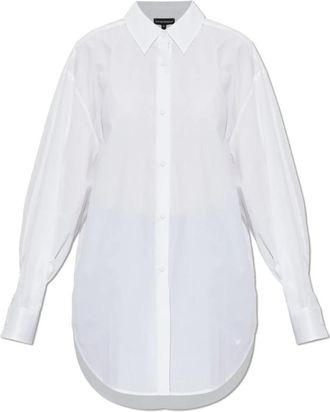 Emporio Armani Klassiek Shirt - Dames - Overhemden - Wit - S - Katoen - Overhemden