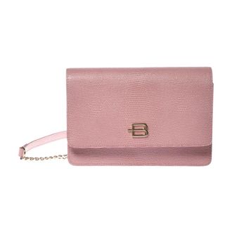 Baldinini Lizard Print Wallet with Chain - female - Baldinini - Wallets & Cardholders - Pink - ONE SIZE - Accessories