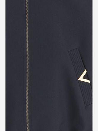 Valentino Mens Wool Blend Jacket Navy Polyester