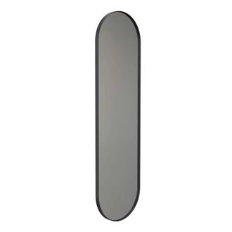 Frost Unu Wandspiegel 4139 mit Rahmen oval, 40 x 140 cm, schwarz matt