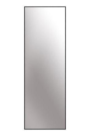 Nielsen Design Alpha Aluminium Rectangular Wall Mirror Large 50x150cm in Jet Black | Size: 50x150 cm