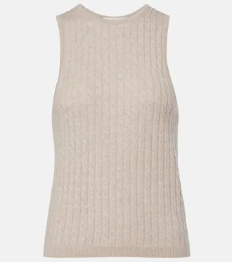 Lisa Yang Iora cable-knit cashmere tank top
