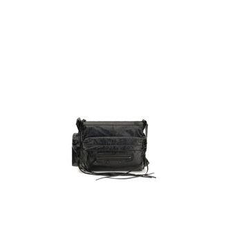 Balenciaga Explorer Leren Schoudertas - Heren - Tassen - Zwart - Maat: ONE Size Zijde