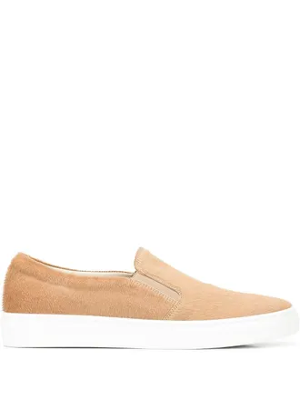 Madison.Maison round-toe slip-on sneakers - women - Leather/Leather/Pony Fur - 37 - Brown