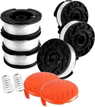 OEM Paquete De 8 Carretes De Hilo Para Desbrozadora, Compatibles Con Desbrozadoras Black & Decker, Carrete De Hilo Para Desbrozadora, 6 Hilos Para Desbroz