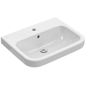 Villeroy & Boch Villeroy&boch - Architectura, Lavabos De Pared, 650 X 470 Mm, Rectangular, Para Grifer&iacute;a De 3 Orificios, Orificio Central Perforado, Con Rebosadero, P