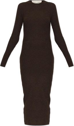 Fear of God Rib Lange Mouw Jurk - Dames - Kleedjes - Bruin - L - Polyester - Kleedjes