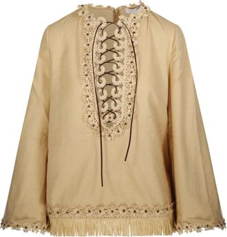 Zimmermann Overhemden, Dames, Bruin, M, Mahon Tunic Top