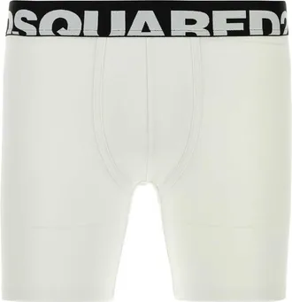 Dsquared2 White Stretch Cotton Boxer