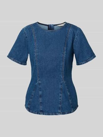 Moss Copenhagen Jeansshirt mit Rundhalsausschnitt Modell Turige Alena in Jeansblau, Gr&ouml;&szlig;e XL