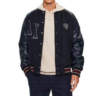 A|X Armani Exchange Bomber Jackets, male, Blue, Size: XL Giubbino