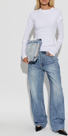 Alexander Wang Long Sleeve T-shirt, Womens, White