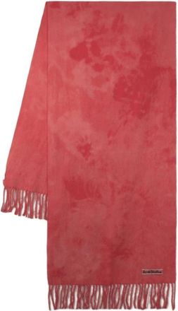 Acne Studios Roze Tie Dye Wollen Sjaal - Dames - Wintersjaals - Roze - ONE Size - Wol - Accessoires