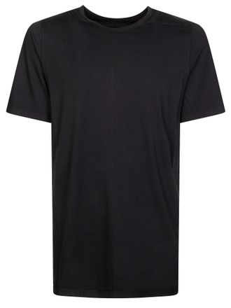 Rick Owens Level T Black Structural Seaming Short-Sleeve T-Shirt