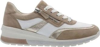 Ara Beige Suede Sneakers voor vrouwen - Dames - Sneakers - Beige - 38 1/2 EU - Su&egrave;de - Schoenen
